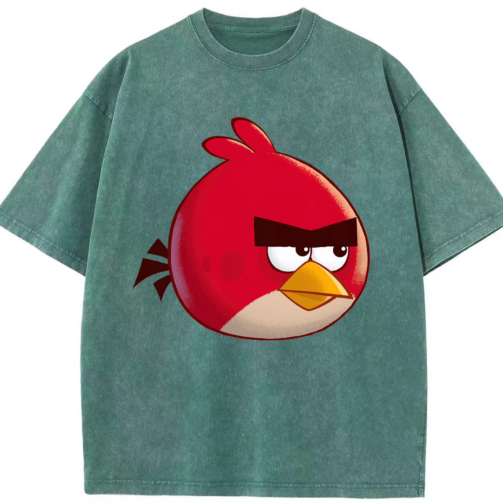 （画像用） Angry Birds アングリーバード 綿100% ヴィンテージ風 半袖Tシャツ（フロントプリント）